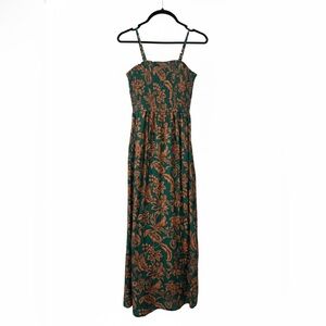 Green and Orange Floral Dress